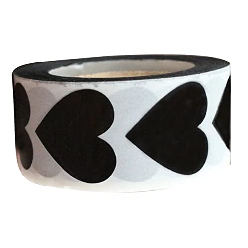 ARTIBETTER 1 Rolle Backsiegelaufkleber kleine hochzeitsaufkleber Aufkleber für Geschenketiketten Brief Zubehör Geschenkversorgung Herz-Siegel-Aufkleber Papier Black von Artibetter