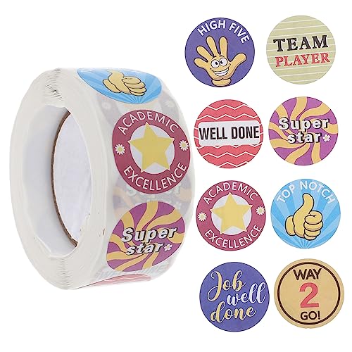 ARTIBETTER 1 Rolle Belohnungsaufkleber für Selbstklebende Motivationssticker für Lehrer Kreative und Bunte Aufkleber Verhaltensweisen Schule von Artibetter