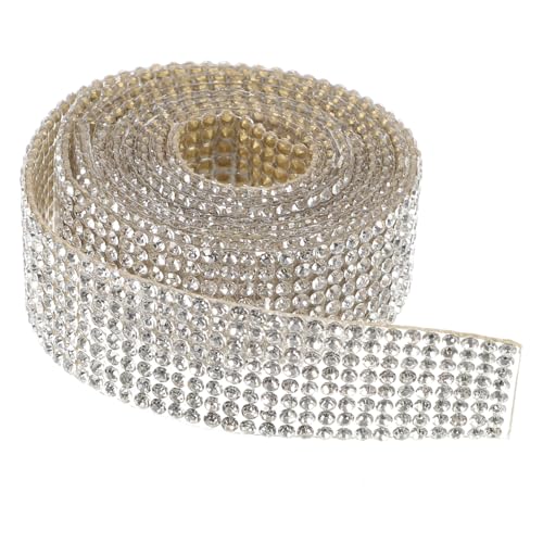 ARTIBETTER 1 Rolle Bling-Wrap Strassband Basteln Strasssteine Dekoration nähen Party Kristall-Strass-Streifen glitzernder Strassstreifen Kostüm Strass- Heißschmelzkleber von Artibetter