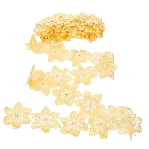 ARTIBETTER 1 Rolle Blumenförmige Spitzenborte Milchseide Diy Nähmaterial für Hochzeitskleider Cosplay Kostüme Haaraccessoires und Mehr von Artibetter