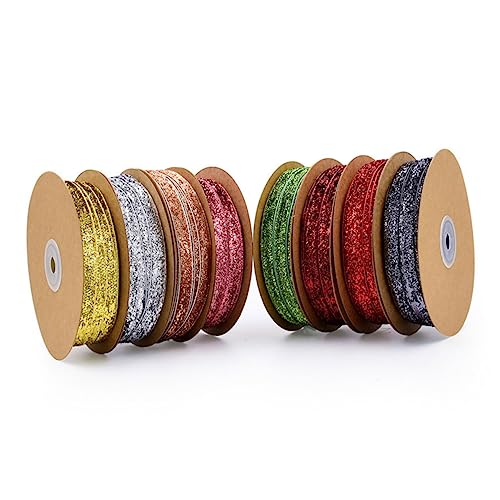 ARTIBETTER 1 Rolle Breites Goldenes Flocking Geschenkband Dekoratives Bänder für Hochzeiten Diy für Feiern Bastelprojekte und Festliche Anlässe von Artibetter