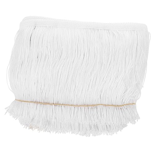 ARTIBETTER 1 Rolle DIY Vorhang Fransenbesatz Spitze Stickerei Borte Zum Nähen Quastenbordüre DIY Sofa Vorhang Quaste Fransen Vorhang Einfassung Dekoration Sofa Quastenbesatz Polyester Weiß von Artibetter
