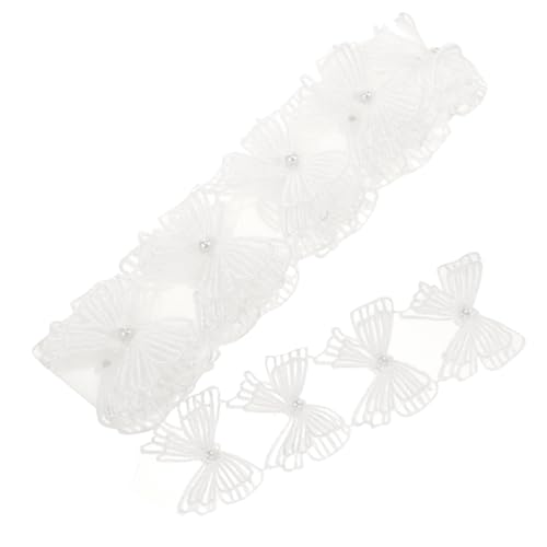 ARTIBETTER 1 Rolle Dekorative Blumen mit Schleifen dekoration kleidung Bastelkantenstoff nähen Stoffbesatz zum Nähen Stoffbanddekor Geschenkband Kleiderstoffband von Artibetter
