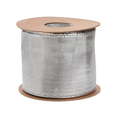 ARTIBETTER 1 Rolle Dekoratives Geschenkband Glänzendem Satin Silberne Verpackungsrolle für Hochzeiten Partys und Bastelprojekte und Vielseitig Einsetzbar Einfach Gestalten von Artibetter