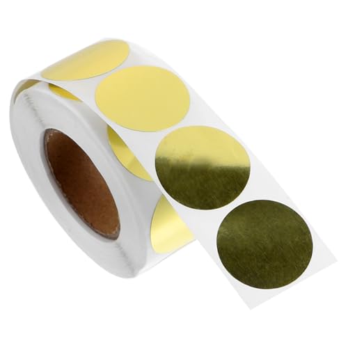 ARTIBETTER 1 Rolle Goldene Runde Etikettenaufkleber Selbstklebende Sticker für Diy Basteln und Feiern Einfach zu Entfernen Hinterlassen Rückstände ARTIBETTER 1 Rolle Goldene Runde Etikettenaufkleber Selbstklebende Sticker für Diy Basteln und Feiern Einfach zu Entfernen Hinterlassen Rückstände von Artibetter