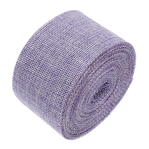ARTIBETTER 1 Rolle Gurtbandimitat aus Leinen Stoff Blumenband Party rotes Band dekoratives Band seidenband ribbon hochzeitdeko eheringe weihnachtsdeko Banddekor Straußbänder betäuben Violett von Artibetter