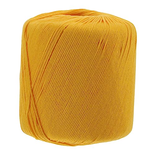 ARTIBETTER 1 Rolle Häkeln Von Baumwollfaden Natürlich Handgefertigt Fäden Zum Häkeln Diy Garn Baumwollgarn Häkeln Handseilweben Baumwollseil Bastelzubehör Strickzubehör Baumwolle Gelb von Artibetter