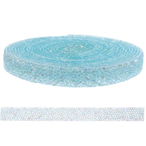 ARTIBETTER 1 Rolle Heißer Schmelze Rückenkleber -Strassstein Diamant wellig UV Hotfix Schleife aufkleber Kleidung Strassband dekoratives Strassband Kostümzubehör Harz Sky-blue ARTIBETTER 1 Rolle Heißer Schmelze Rückenkleber -Strassstein Diamant wellig UV Hotfix Schleife aufkleber Kleidung Strassband dekoratives Strassband Kostümzubehör Harz Sky-blue von Artibetter