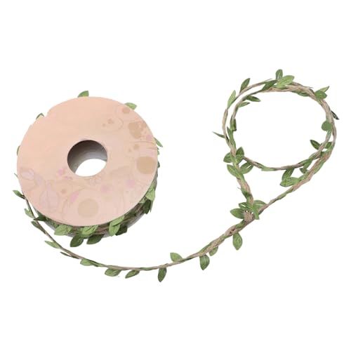 ARTIBETTER 1 Rolle Künstliche Schnur Jute Diy Naturdeko mit Simulationsblättern für Hochzeitsfeiern Gartenkunst und Bastelprojekte ARTIBETTER 1 Rolle Künstliche Schnur Jute Diy Naturdeko mit Simulationsblättern für Hochzeitsfeiern Gartenkunst und Bastelprojekte von Artibetter