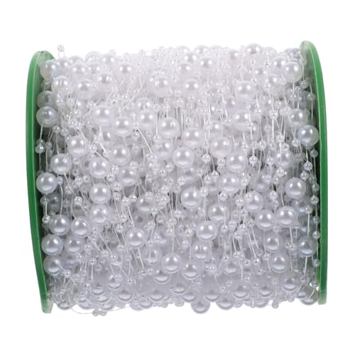 ARTIBETTER 1 Rolle Perlenkette für Hochzeiten DIY Perlenband Dekorative Schnur für Brautsträuße Tischdekoration und Blumenarrangements für Hochzeiten Weihnachten und Partys von Artibetter