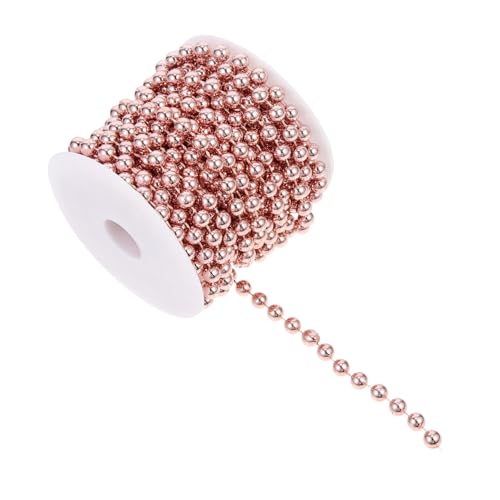 ARTIBETTER 1 Rolle Perlenvorhang Material Roll mit Kunststoffperlen für Partydekoration für Türen Fenster und Handarbeiten Roségoldene Perlen für Festliche Anlässe von Artibetter