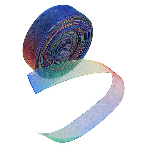 ARTIBETTER 1 Rolle Rainbow Chiffon Band Breit Transparente Geschenkband für DIY Dekoration Hochzeiten Partys und Bastelprojekte Yards für Verpackungen und Gestaltungen von Artibetter
