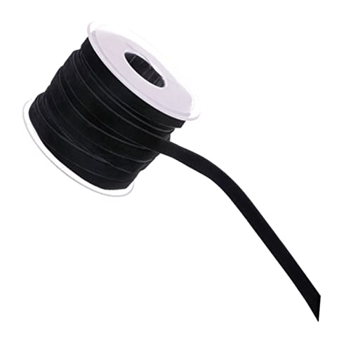 ARTIBETTER 1 Rolle Samtgürtel Hochzeit Stoff Dekorationen dünnes Band weißes Band Sackleinenband Bandumwicklung Bänder für Handwerk geschenkband Geschenkverpackungsband Schwarz von Artibetter
