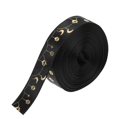 ARTIBETTER 1 Rolle Schleifenband Eid Bänder Band Zur Schleifenherstellung Blumenverpackungsband Blumenband Baumband Geschenkband Islamische Bastelbänder Polyester Schwarz ARTIBETTER 1 Rolle Schleifenband Eid Bänder Band Zur Schleifenherstellung Blumenverpackungsband Blumenband Baumband Geschenkband Islamische Bastelbänder Polyester Schwarz von Artibetter