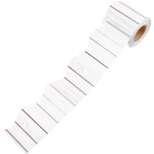 ARTIBETTER 1 Rolle Tafel-Rand-Aufkleber Pinnwand-Grenzen Bulletin -Brett Planke Dekorative Randverkleidung entzückende Pinnwandgrenze Grenzausstattung Tafelrand Papier Weiß ARTIBETTER 1 Rolle Tafel-Rand-Aufkleber Pinnwand-Grenzen Bulletin -Brett Planke Dekorative Randverkleidung entzückende Pinnwandgrenze Grenzausstattung Tafelrand Papier Weiß von Artibetter