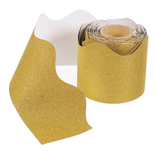 ARTIBETTER 1 Rolle Tafel-Rand-Aufkleber Planke trimmen Bulletin Board -Grenzen unterrichten Farbe Urlaub mit Bulletin-Versorgung Tafelrandpapier abnehmbares Randpapier Golden ARTIBETTER 1 Rolle Tafel-Rand-Aufkleber Planke trimmen Bulletin Board -Grenzen unterrichten Farbe Urlaub mit Bulletin-Versorgung Tafelrandpapier abnehmbares Randpapier Golden von Artibetter