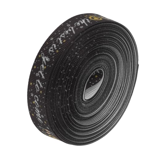ARTIBETTER 1 Rolle Wärmeübertragungsband Samtband Eisstockschießen Schleife Rosa Gegenwärtig Abschluss Schwarzes Band Zum Einwickeln Groß Geschenkband Verpacken Paketband Polyester von Artibetter