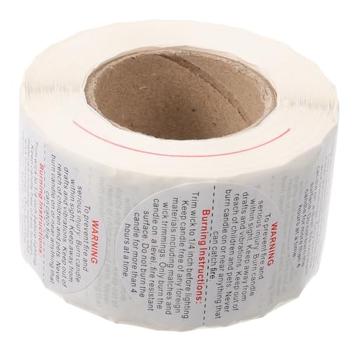 ARTIBETTER 1 Rolle Warnaufkleber schmelzen Herstellung Warnlabel runde Warnschilder Brandschutzetiketten für Möbel Aufkleber zum Dekorieren von Kerzen Etiketten Aufkleber von Artibetter
