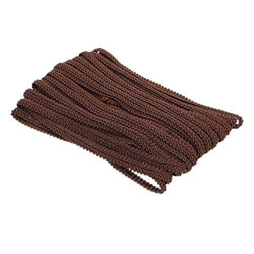 ARTIBETTER 1 Rolle Wellige Spitzendekoration Rüsche Stickerei Party Bänder zum Basteln Fransenbesatz Gardinenleiste nähen Gardinenleiste für Zuhause Randverkleidung Polyester Kaffee von Artibetter