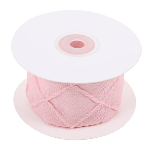 ARTIBETTER 1 Rolle Wickelband Bänder für Handwerk Paketband Brautblumenband Haarschmuckband Band zum Verpacken Geschenkbandverzierung Geschenkverpackungsband Neuheit Geschenkband Stoff Rosa von Artibetter