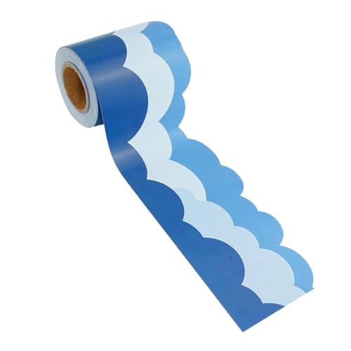 ARTIBETTER 1 Rolle Wolkenrandaufkleber Whiteboard -randverkleidung Tafelpapiergrenzen Wall -rand -rand Bordürendekoration Wandrandpapier Pinnwandpapier Aufkleber Aus Beschichtetem Papier Blue von Artibetter