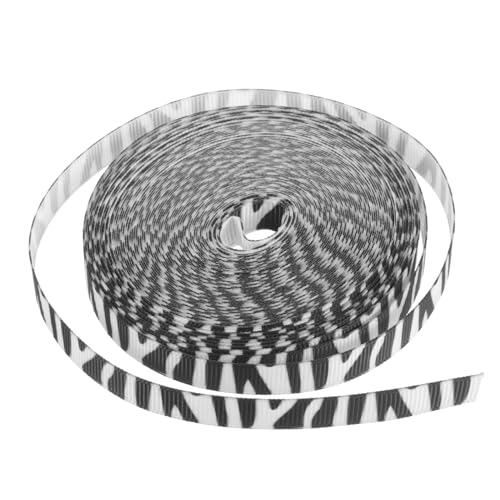 ARTIBETTER 1 Rolle Zebra Muster Geschenkband Vielseitig Einsetzbares Zuschneidbares Dekoband Breit Yards für DIY Bastelprojekte und Festliche Dekorationen von Artibetter
