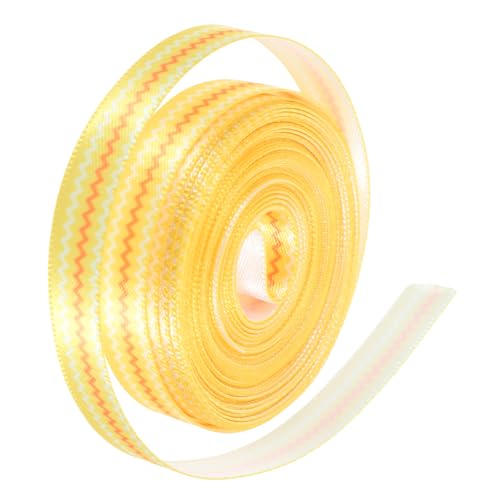 ARTIBETTER 1 Rolle verpackung Band Schleife Party weißes Band easter hubrig ostern verpackungen für ostergeschenk zartes Osterband Geschenkbänder zu Ostern Polyester Yellow von Artibetter