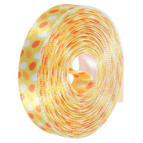 ARTIBETTER 1 Rolle verpackung Band Schleife Rosa Party seidenband ribbon easter decorations Geschenkbanddeko frühlingsdeko Osterbanddekor Osterbänder selber machen Polyester Yellow von Artibetter