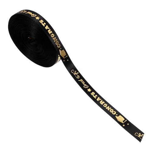 ARTIBETTER 1 Rolle verpackung Band seidenband ribbon geschenkpaket verpackungen für geschenksband groß Sackleinenband Schleife Partyverpackung Geschenkband Polyester Black von Artibetter