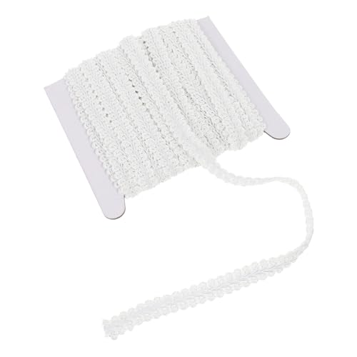 ARTIBETTER 1 Rolle wellige Spitze gewebter Zopfbesatz dekorativer Zopfbesatz Vorhangausstattung Gimpengeflecht trimmen Kanten Nähen von Kleidung geflochtene borte selber machen Polyester Weiß von Artibetter