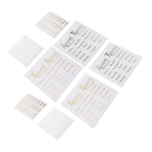 ARTIBETTER 1 Satz Aufkleber Für Flaschen Mit Ätherischen Ölen Etiketten Für Gläser Toilettenartikelflaschen DIY Flaschenaufkleber Selbstklebende Aufkleber Etiketten Für Flaschen 8Blätter von Artibetter