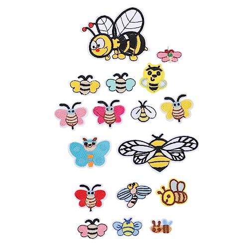 ARTIBETTER 1 Satz Bienen Cartoon Applikationen Teiliges Set Von Niedlichen Stickern Zum Aufbügeln Und Nähen Für Kleidung Taschen Hüte Und Diy Projekte 34 Stück von Artibetter