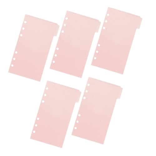 ARTIBETTER 1 Satz Binder-Bargeldbrief Umschlag Federmäppchen klar Ringbuch Taschen Haken aufbewahrungssack storage pockets mappen schnellhefter Nachfüllpackung für 6-Ring-Ordner Beutel Rosa von Artibetter
