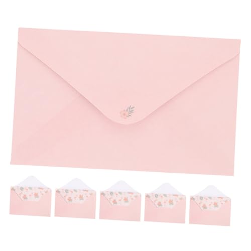 ARTIBETTER 1 Satz Blumen Tierbuchstaben Papier Set Vintage Letter Paper Briefe aus Papier Vintage Stationery Paper Vintage-Papierumschlag süße Umschläge für Briefe süßes Briefpapier Rosa von Artibetter