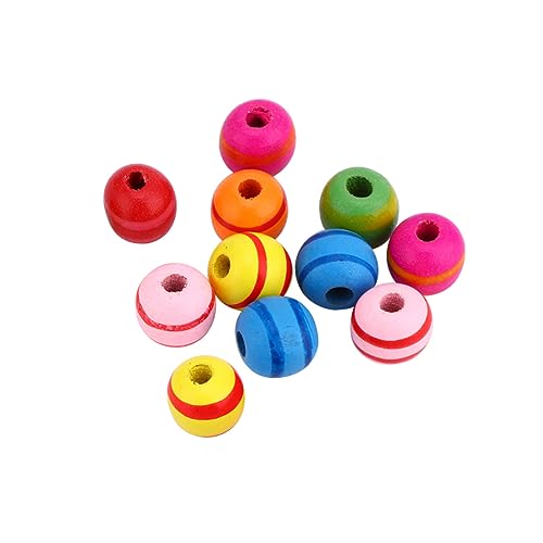 ARTIBETTER 1 Satz Bunte Holzperlen Für Diy Bastelprojekte Natürliche Holzperlen Zum Auffädeln Zubehör Für Armbänder Und 100 Stück von Artibetter