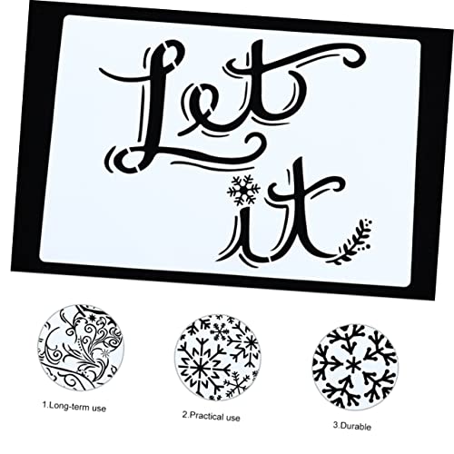 ARTIBETTER 1 Satz DIY Vorlagenschablonen Zum Basteln Malschablonen Weihnachtsschablonen Zum Malen Weihnachtsschnee Fensterschablonen Feiertags Weihnachtsdekorationen 8 Stück von Artibetter