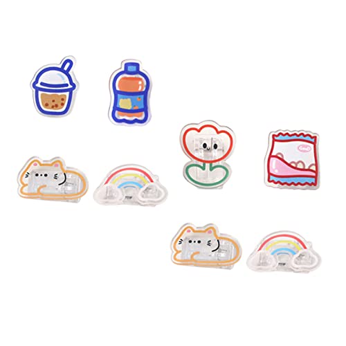 ARTIBETTER 1 Satz Dateien Clips Für Lehrer Kleine Büroklammern Diy-memoclip Büroausstattung Ordner in Liebesform Büro Bunte Aktenordner Buchclips Planen Acryl 8 Stück von Artibetter