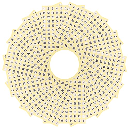 ARTIBETTER 1 Satz Digitale Aufkleber Aufklebernummern Farbig Runden Aufkleben Groß Nummerierte Aufkleberetiketten Aufkleber Für Größenetiketten Kupferplattenaufkleber 15blatt von Artibetter