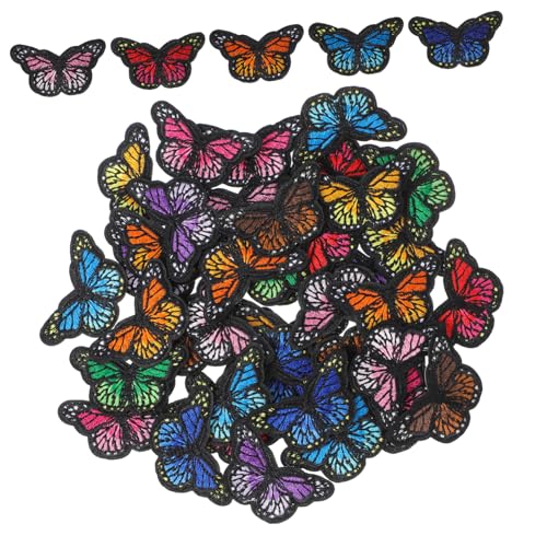 ARTIBETTER 1 Satz Diy Butterflies Applikationen Patches Bunte Stickerei Aufnäher Für Kleidung Bastelprojekte Waschbar Und Einfach Anzubringen Zur Verschönerung Und 40 Stück von Artibetter