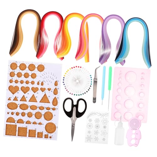 ARTIBETTER 1 Satz Diy Papier Quilling Werkzeug Set Teiliges Bastelmaterial für Kunstprojekte Vielseitige Papierstreifen Verschiedenen Farben für Schule und Zuhause für Anfänger und Profis von Artibetter