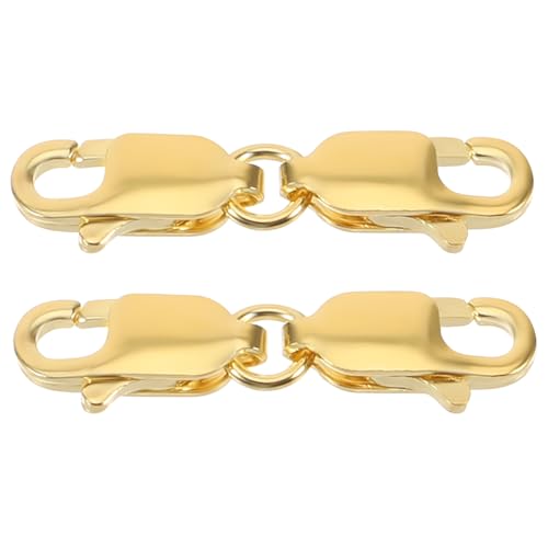 ARTIBETTER 1 Satz Doppelte Hummer Verschlüsse Goldfarbene Karabiner Für Diy Schmuckherstellung Für Armbänder Langlebig Und Einfach Zu Verwenden 2 Stück von Artibetter