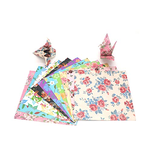 ARTIBETTER 1 Satz Einseitige Faltpapiere Mit Blumenmuster Diy Bastelpapier Für Origami Materialien Für Bastelprojekte Und Schularbeiten 120 Stück von Artibetter