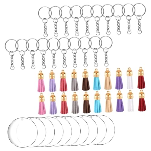 ARTIBETTER 1 Satz Farbenfroher Lederschlüsselring Schlüsselanhänger-set Selber Machen Schlüsselanhänger-kit Für Diy Schlüsselbundzubehör Diy Schlüsselanhänger Zubehör Diy Keychain Kit Acryl von Artibetter