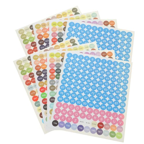 ARTIBETTER 1 Satz Farbige Aufkleber Etiketten Für Runde Aufkleberetiketten Diamant-etiketten Kunstetiketten Klebeetiketten Selber Machen Farbkreisaufkleber Papier 20 Blatt von Artibetter