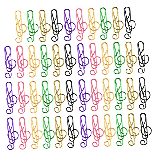 ARTIBETTER 1 Satz Farbige Büroklammern Verschiedene Büroklammern Dokumentpapierclips Süße Bunte Büroklammern Schulzeitungsklammern Papierverschlüsse Musik Die Metall Zufällige Farbe 75 Stück von Artibetter