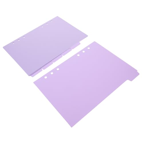 ARTIBETTER 1 Satz Farbige Seitenmarkierungen Notizbuchteiler Mit Taschen Notizbücher Loch Registerkarte „kategorieseite“. Veranstalter Bunt Ordner-indexteiler Ordnerseiten Pp Violett 6 Stück von Artibetter