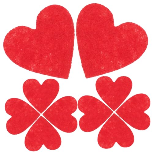 ARTIBETTER 1 Satz Filz Herz Patches Diy Herz Applikationen Für Haarspangen Stoffherzen Bastelverzierung Vielseitige Verwendung Für Kleidung Karten Taschen Und Mehr 200 Stück von Artibetter