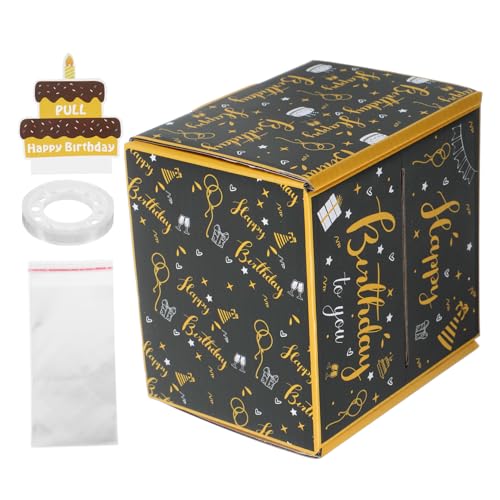 ARTIBETTER 1 Satz -Geschenkbox mit Geburtstagsgeld herausziehen Gruß für Partyboxen Papier Schwarz ARTIBETTER 1 Satz -Geschenkbox mit Geburtstagsgeld herausziehen Gruß für Partyboxen Papier Schwarz von Artibetter