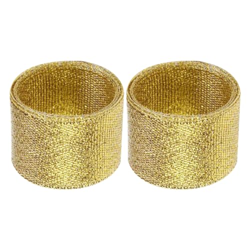 ARTIBETTER 1 Satz Geschenkboxband Seidenband Seidensatinband Chiffonband Organzaband Geschenkband Stoffverpackungsbänder Geripptes Band Golden 2Roll von Artibetter
