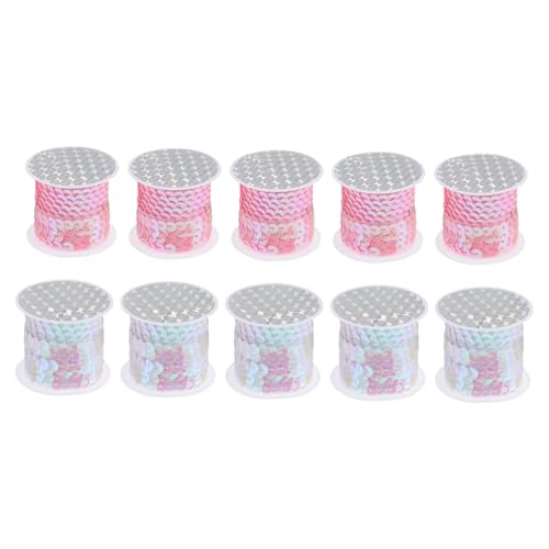 ARTIBETTER 1 Satz Glitzernde Paillettenbänder Diy Dekoration Für Kleidung Und Bastelprojekte Strapazierfähig Und Sicher Für Schmuckgestaltung Und Einfache Handhabung 10 Rollen von Artibetter
